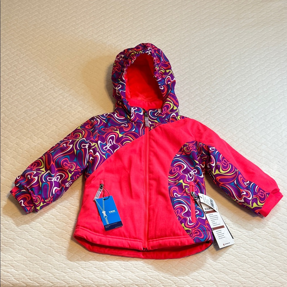 Boulder Gear NWT Vibrant Pink and Purple Kids Raincoat, 3T
